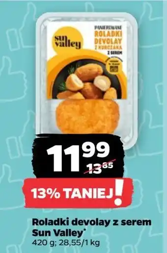 Netto Panierowane roladki devolay z kurczaka z serem SUN VALLEY oferta