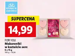 Lidl For you makaroniki w kształcie serc oferta