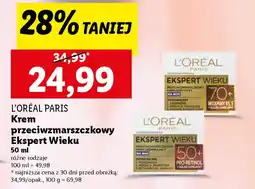 Lidl L'oréal paris krem przeciwzmarszczkowy ekspert wieku oferta