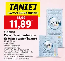 Lidl Bielenda krem lub serum-booster do twarzy water balance oferta