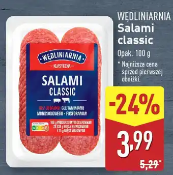 ALDI WĘDLINIARNIA Salami classic oferta