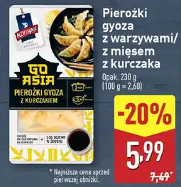 ALDI Pierożki gyoza z warzywami/ z mięsem z kurczaka oferta