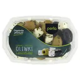 Netto Perla Czarne i zielone oliwki z kostkami sera w marynacie ziołowej 150 g oferta