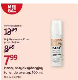 Rossmann Toner do twarzy antyoksydacyjny Isana oferta