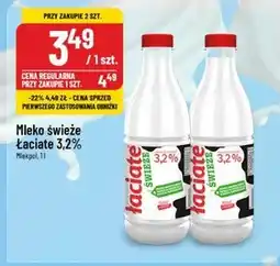 Polomarket Łaciate Mleko świeże 3,2 % 1 l oferta