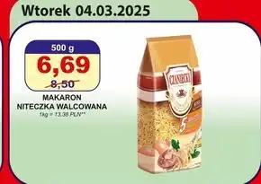 Primus Czaniecki Makaron 5 jajeczny niteczka walcowana 500 g oferta