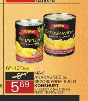 Wafelek MK Ananas plastry w lekkim syropie 565 g oferta