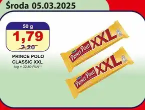 Primus Prince Polo XXL Classic Kruchy wafelek z kremem kakaowym oblany czekoladą 50 g oferta