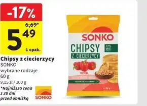 Intermarche Sonko Chipsy kukurydziane papryka 60 g oferta