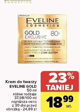 Carrefour Krem-serum na dzień i noc 80+ Eveline Gold Exclusive oferta