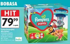 Intermarche Pampers Baby-Dry Nappy Pants Pieluchomajtki edycja Psi Patrol rozmiar 4, 72 pieluszek, 9kg-15kg oferta