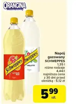 Carrefour Schweppes Lemon Napój gazowany 1,35 l oferta