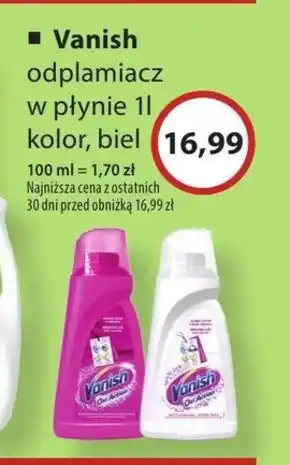 Drogeria alicja Vanish Oxi Action Odplamiacz do tkanin w płynie 1 l oferta