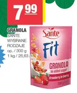 Spar Sante Fit Granola z truskawką i wiśnią 300 g oferta