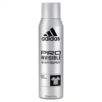 Rossmann Adidas Pro Invisible Antyperspirant w sprayu 150 ml oferta