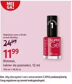 Rossmann Lakier do paznokci Rimmel oferta