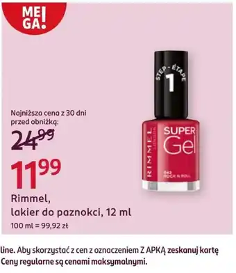 Rossmann Lakier do paznokci Rimmel oferta