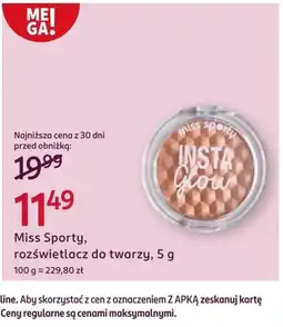 Rossmann Rozświetlacz do twarzy Miss Sporty oferta