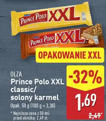 ALDI OLZA Prince Polo XXL classic / solony karmel oferta