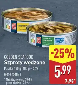 ALDI GOLDEN SEAFOOD Szproty wędzone oferta