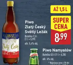 ALDI Piwo Zlatý Český Světlý Ležák oferta