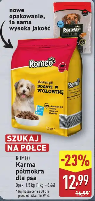 ALDI ROMEO Karma półmokra dla psa oferta