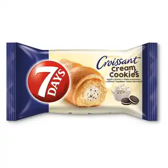 Selgros 7 Days Cream & Cookies Rogalik z kremem o smaku waniliowym z mlekiem i kawałkami ciastek 60 g oferta