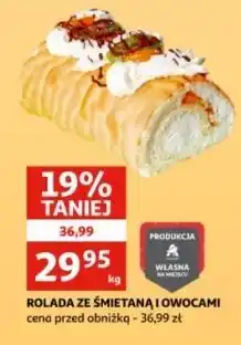 Auchan Rolada ze śmietaną i owocami Auchan oferta