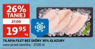 Auchan Tilapia bez skóry 30% glazury oferta