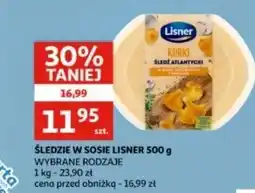 Auchan Śledź atlantycki w sosie grzybowym z kurkami Lisner oferta