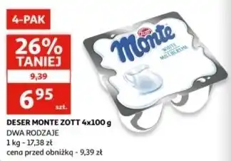 Auchan Deser śmietankowy Zott Monte White oferta