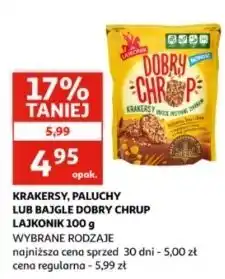 Auchan Krakersy obficie posypane ziarnami sezamu lnu i chia Lajkonik Dobry Chrup oferta