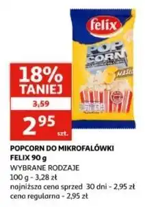 Auchan Popcorn maślany Felix Pop Corn oferta