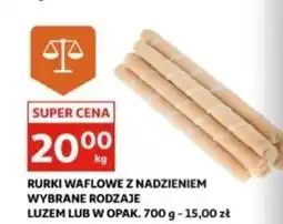 Auchan Rurki waflowe waniliowe oferta