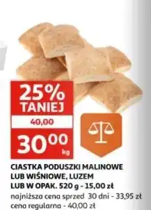 Auchan Ciastka poduszki wiśniowe oferta