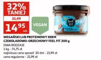 Auchan Proteinowy krem z orzechami bez cukru Feel Fit Protein oferta