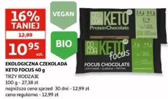 Auchan Czekolada keto protein słony karmel Cocoa oferta