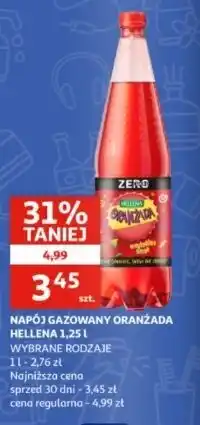 Auchan Oranżada czerwona zero Hellena oferta