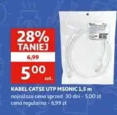 Auchan Kabel sieciowy utp cat5e Msonic oferta