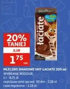 Auchan Mleko czekoladowe Łaciate oferta