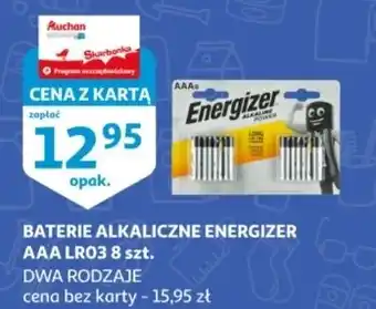 Auchan Baterie alkaliczne aaa-lr03 Energizer oferta