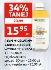 Auchan Płyn micelarny z olejkiem arganowym Garnier Skin Naturals oferta