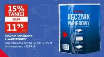 Auchan Ręcznik papierowy 300 listków Auchan Różnorodne (Logo Czerwone) oferta