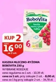 Auchan Kaszka mleczno-ryżowa malina Bobovita oferta