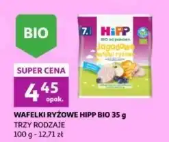 Auchan Wafelki ryżowe jagodowe Hipp oferta