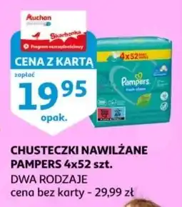 Auchan Chusteczki nawilżane Pampers Fresh Clean oferta