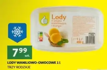 Auchan Lody o smaku waniliowym i mango Podniesiony Kciuk oferta