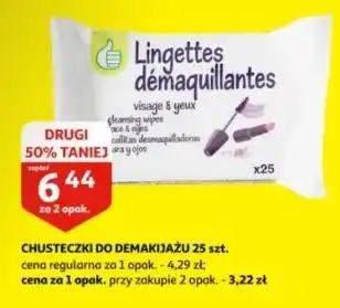 Auchan Chusteczki do demakijażu Podniesiony Kciuk oferta