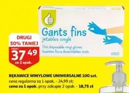 Auchan Rękawice winylowe Podniesiony Kciuk oferta