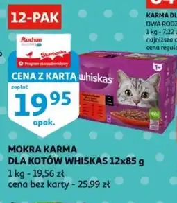 Auchan Potrawka w galaretce smaki wołowe Whiskas oferta